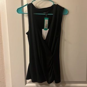 NWT Bennie Wrap Fromt Ruched Knit Top